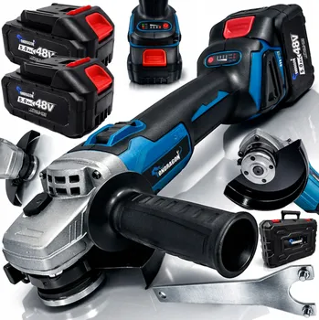 úhlová bruska ONDRAGON Aku úhlová bruska 48 V (125 mm) – sada se 2× baterií a kufrem