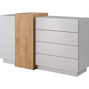 Komoda Komoda 3D F bílý/dub craft zlatý