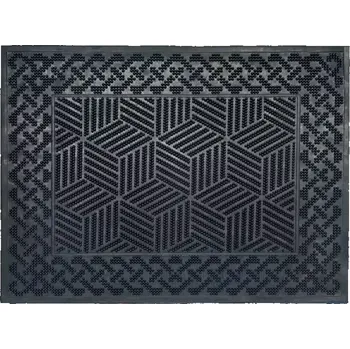 Gumová rohožka venkovní Emma K-303 55x41 cm geometric