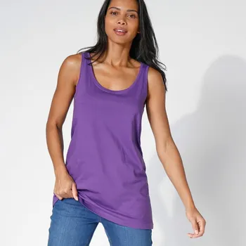 Jednobarevný žerzejový top z bio bavlny, eco-friendly produkt fialová 56