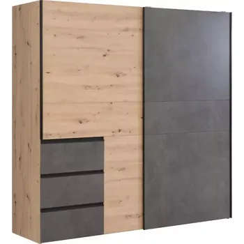 Předsíňová stěna Skříň Winn 2 200 cm Dub Artisan / Beton