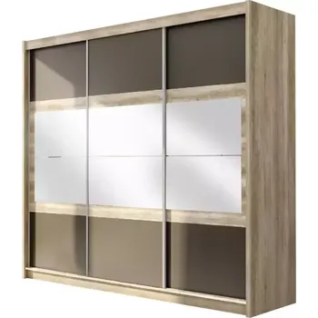 Předsíňová stěna Skříň Salwador 250cm Dub Canyon/Lava/Zrcadlo