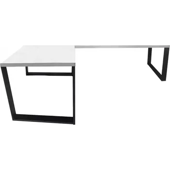 Kancelářská sestava Psací Stůl Roh. Loft Top Bílý 180x120x2,8 Model 0