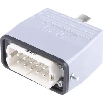 Elektrická zásuvka Napájecí konektor pro vysoké zatížení, řada: H-A Sada zástrčky, počet kontaktů: 10, Samec, formát pólů: 10P plus E, velikost