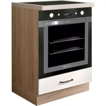 Kuchyňská skříňka Smart 17D sonoma/bílá mat