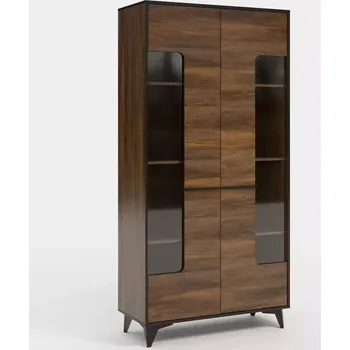 Obývací stěna Vitrína Frida II W2D shirin walnut