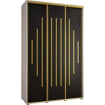 Předsíňová stěna Skříň 45 Canaris 12 150 bílá/černá/gold