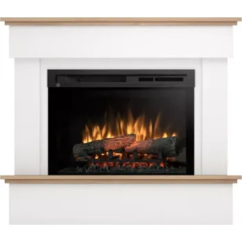 Elektrický krb Tormes 26 bílá/dub světlý