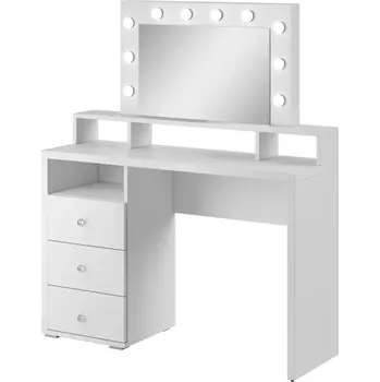 Toaletní stolek Toaletní stolek s osvětlením 3S Diva 49 bílé lamino