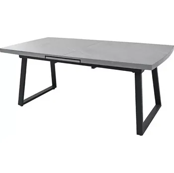 Jídelní set Stůl Luton 80094DP šedý mramor/černý