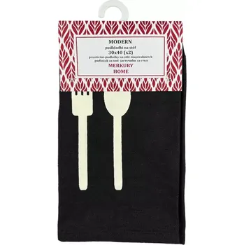 prostírání Prostírání MODERN černé 30x40 set 2 ks