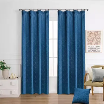 Závěs Závěs s řasicí páskou ROSALIA VET449/5/210GSM 140x250 tmavě modrý