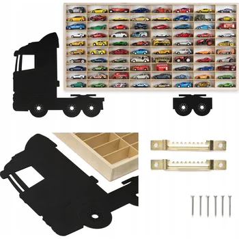 autíčko POLICE NA AUTÍČKA AUTÍČKA HOT WHEELS - 80 MÍST PRO AUTA, ORGANIZÉR, TIR