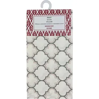 ubrus Bavlněný běhoun na stůl PAST světle šedý 45x140