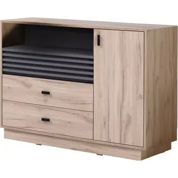 Komoda Allmo AL7 dub estana světlý/antracit