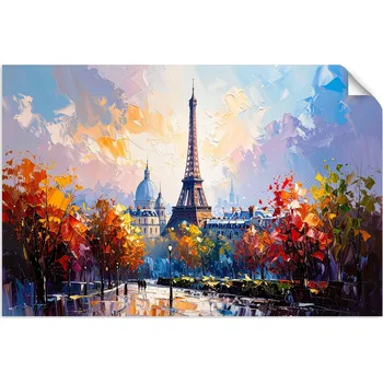 Obraz Samolepicí plakáty do obýváku ložnice, Paříž Eiffelova věž rozměr 30x20