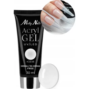 Lak na nehty Stavební akrygel Polygel Molly Lac 30 ml Clear (Čirý)
