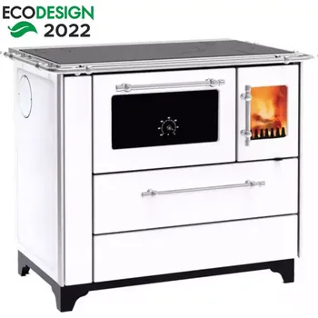 Sporák na tuhá paliva Kuchyňská kamna Donna 90 5 kW levá bílý