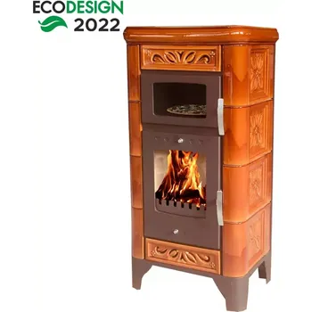 Krbová kamna Kachlová kamna Bologna II goldbrown 6kw