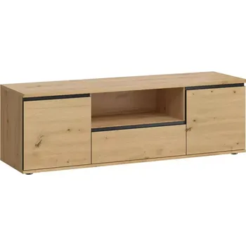 Obývací stěna TV stolek Naxos 05 dub artisan/dub artisan černá mat