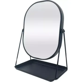 Zrcadlo Kosmetické zrcátko ovál černé msn001b