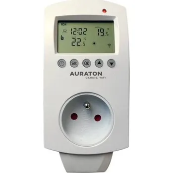 Termostat Týdenní, multifunkční WiFi termostatická zásuvka Auraton Carina WiFi