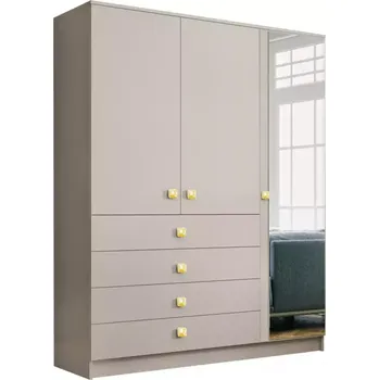 Kancelářská sestava Skříň Bogota 150 cashmire+rukojeť zlatá