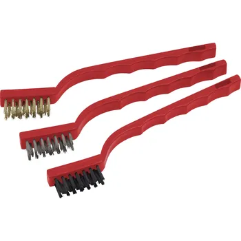 Drátěný kartáč Meister Werkzeuge drátěný kartáč mosaz, ocel, Nylon 170 mm 3dílná 1 sada