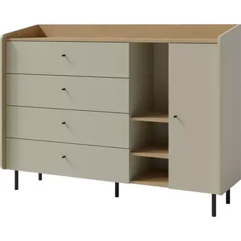 Kancelářská sestava Komoda Alessio AE7 4S1D Eukalyptus/Dub Baltic