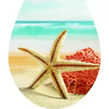 Koupelnový nábytek NÁLEPKA 3D TOALETNÉ SEDADLO HVIEZDICEA