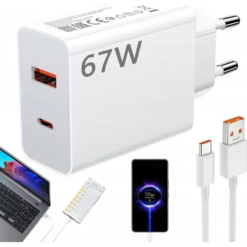 Síťová nabíječka USB typ C pro Xiaomi 1 mA 240 V bílá
