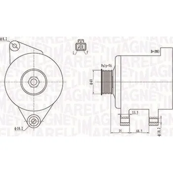 Autoelektrika Generátor MAGNETI MARELLI 063732017010