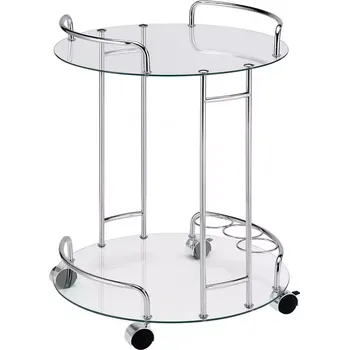 Obývací stěna Kuchyňský vozík GC7514 chrom/sklo