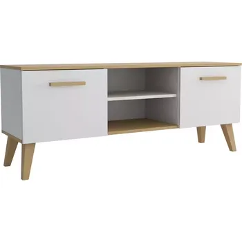 Televizní stolek RTV Dita Bílá/Oak Sonoma