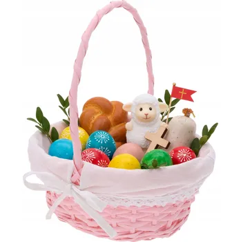 Nákupní košík Proutěný košík růžový 1 ks