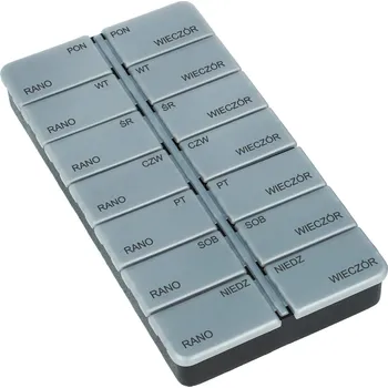 Dávkovač léků Praktický 7denní dávkovač léků a tablet, organizér T