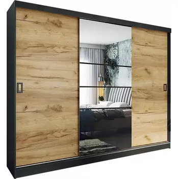 Kancelářská sestava Skříň Retro 200 6l Grafit / Přední Craft