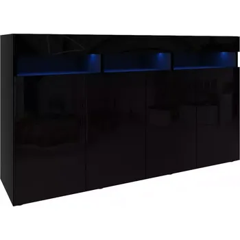 Kancelářská sestava Komoda Izumi 140 BL černá mat/lesk