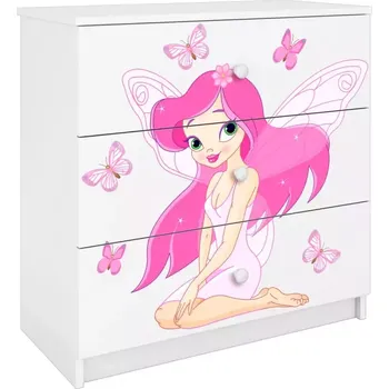 Dětský pokoj Dětská komoda Babydreams bílá - Víla 1