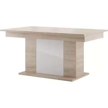 Jídelní set Stůl Star 06 160-410 Sonoma/Bila Lesk