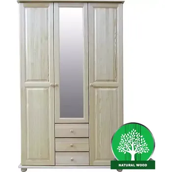 Předsíňová stěna Skříň Se Zrcadlem 125cm Borovice