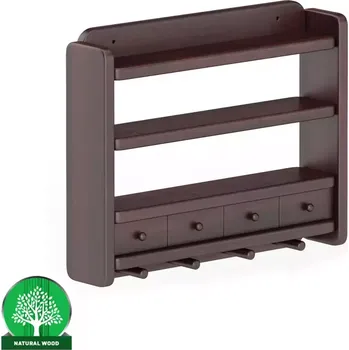 Obývací stěna Polička borovice PK118-50x40x10 ořech