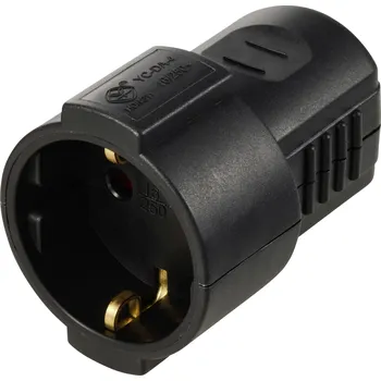 Sygonix SY-6629384 zásuvka polypropylen (PP) 250 V/AC černá