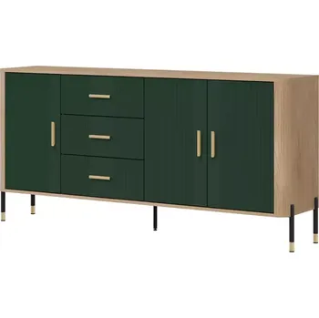 Ložnicová sestava Komoda Dante DT07 dub cremona/zelená