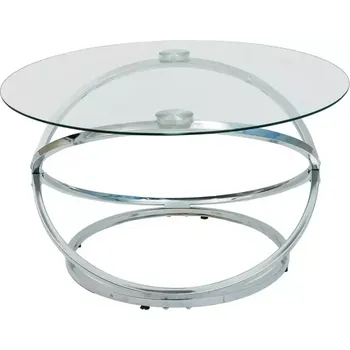 Obývací stěna Konferenční stolek PMC-24015 chrom/sklo