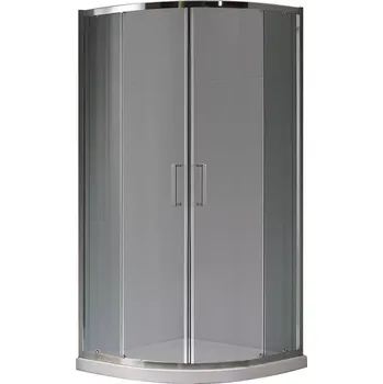 Sprchový kout čtvrtkruhový Aura 90x90x190 grafitové-chrom