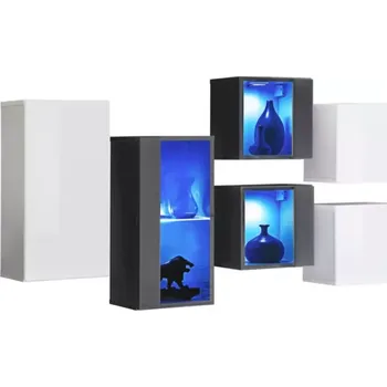 Předsíňová stěna Komoda Switch SB IV bílá/grafit