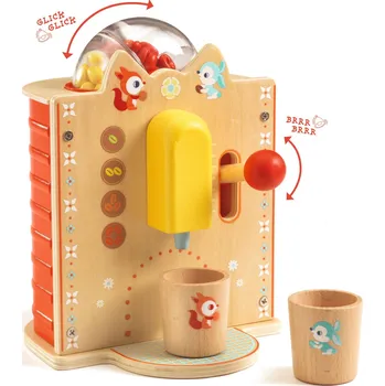 Dřevěná hračka Dřevěný espresso kávovar - Hra na baristu