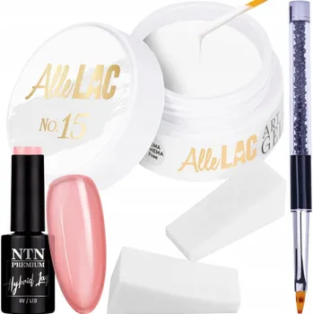 Lak na nehty Základní Sada pro Nehty Babyboomer 4v1: Gel Lak, Štěteček a Houbičky