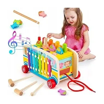 Hračka pro nejmenší HRAČKA MOTORICKÁ TŘÍDIČKA ZE DŘEVA PRO DĚTI Montessori DÁREK